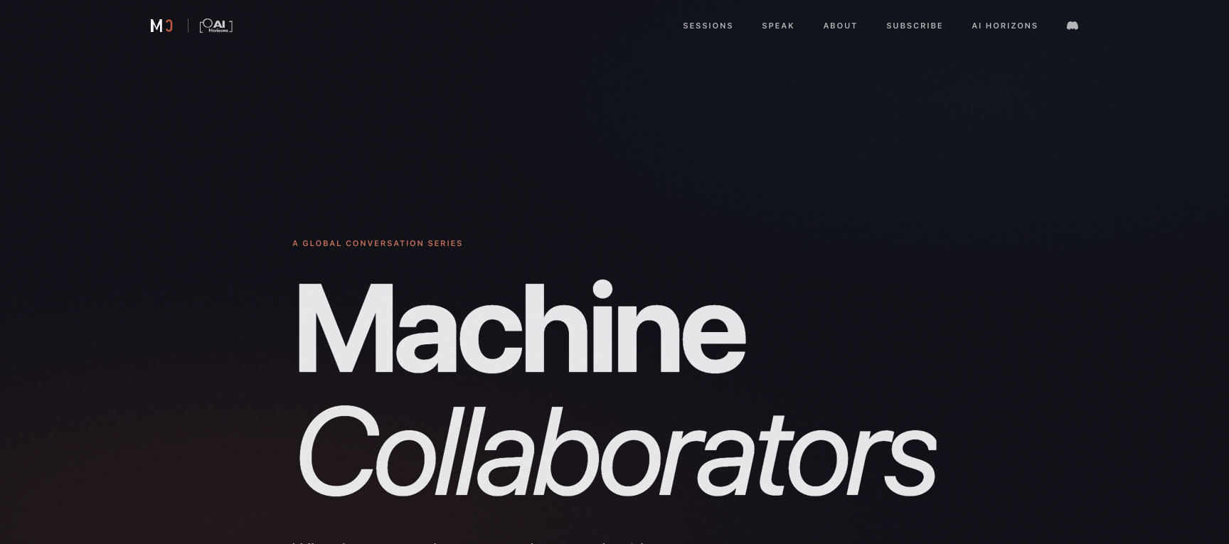 Machine Collaborators website screenshot